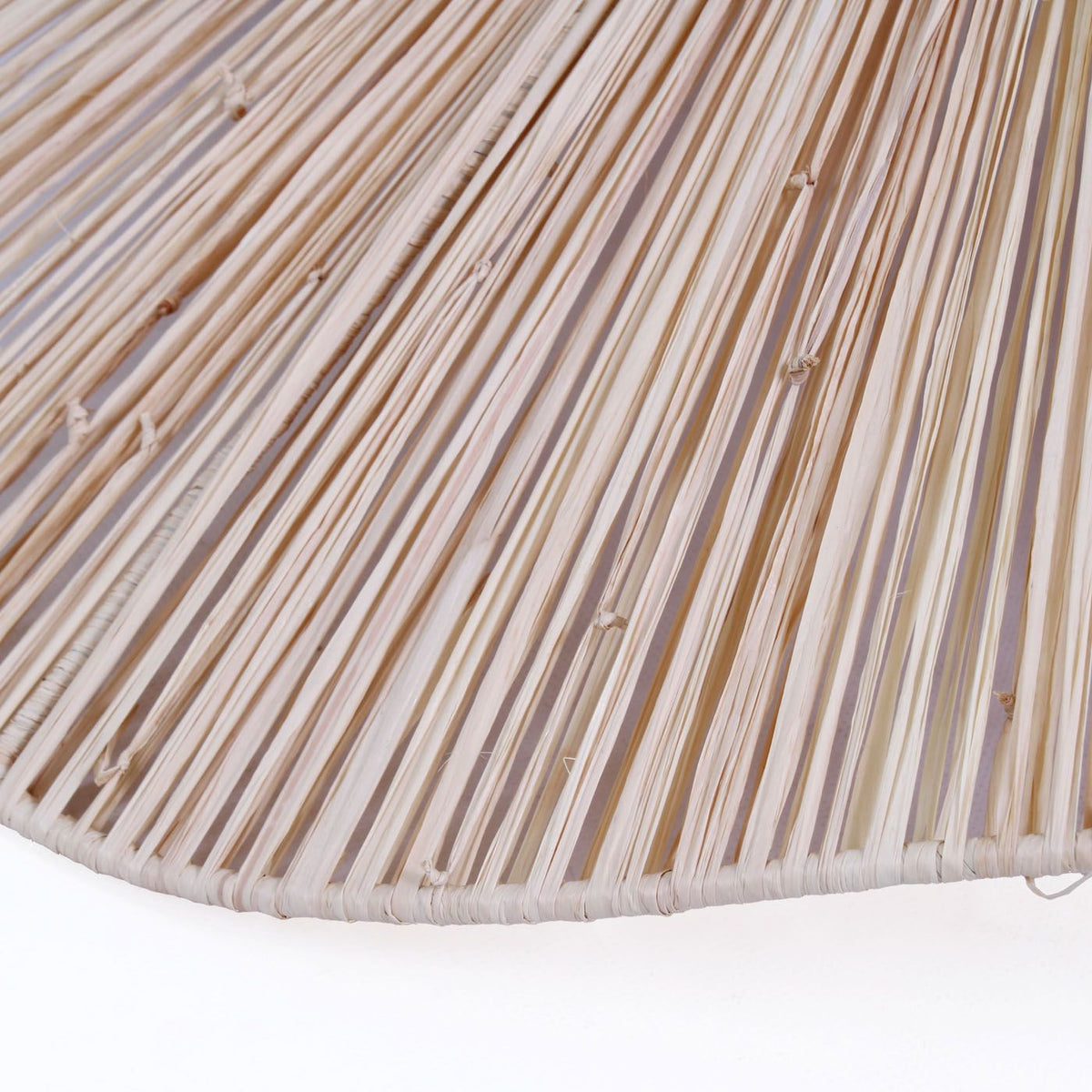 Lampadario a onda in rafia con telaio in metallo, Ø70 cm