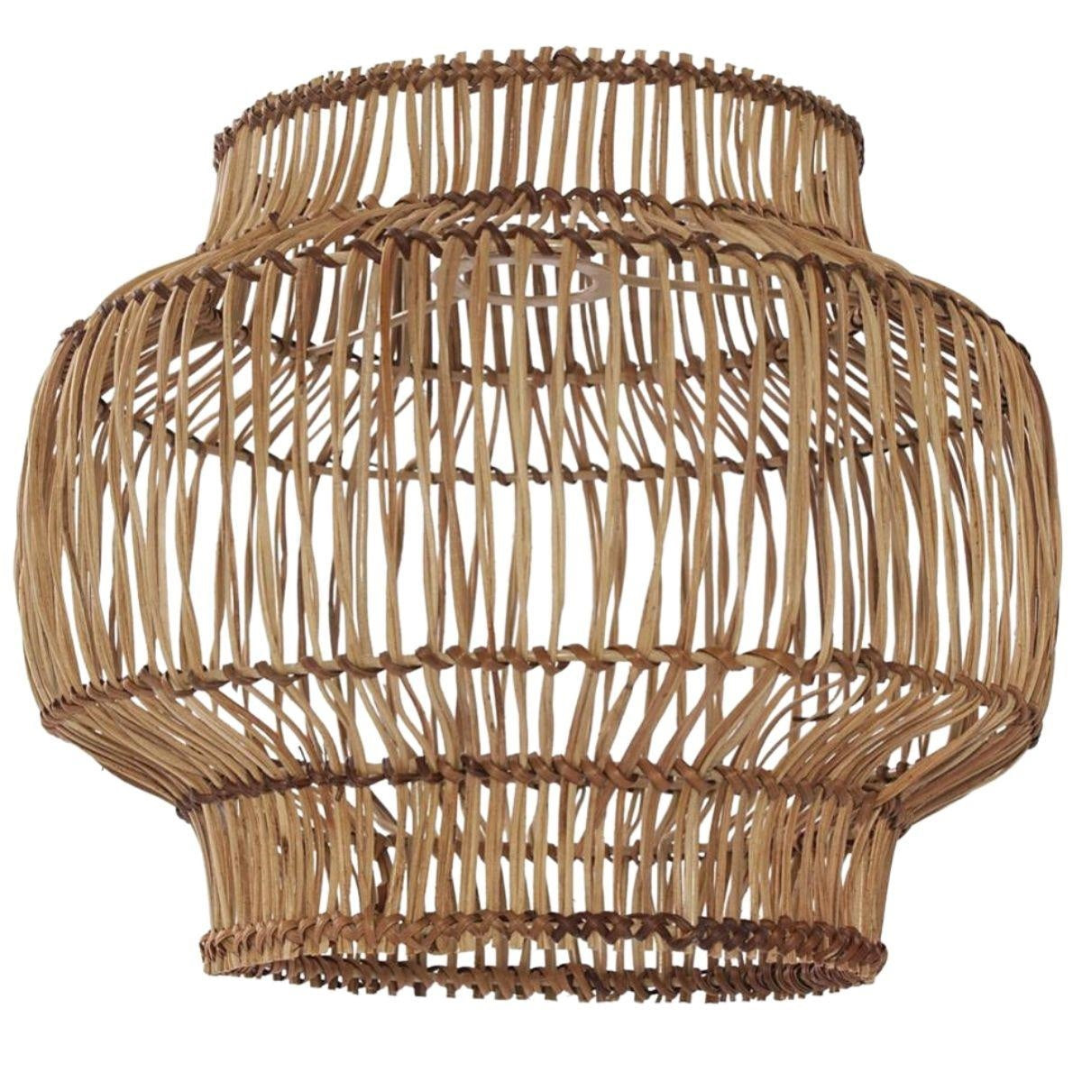 Lampadario a sospensione in rattan naturale, Ø30H26 cm