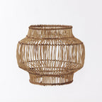 Lampadario a sospensione in rattan naturale, Ø30H26 cm