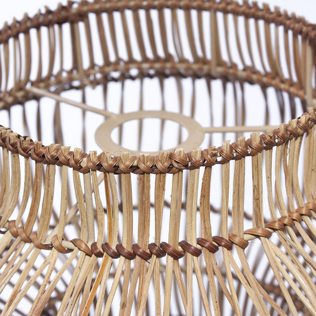Lampadario a sospensione in rattan naturale, Ø30H26 cm