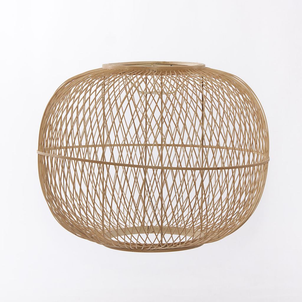 Lampadario in bambù naturale, Ø45x35 cm