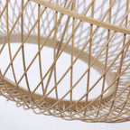 Lampadario in bambù naturale, Ø45x35 cm