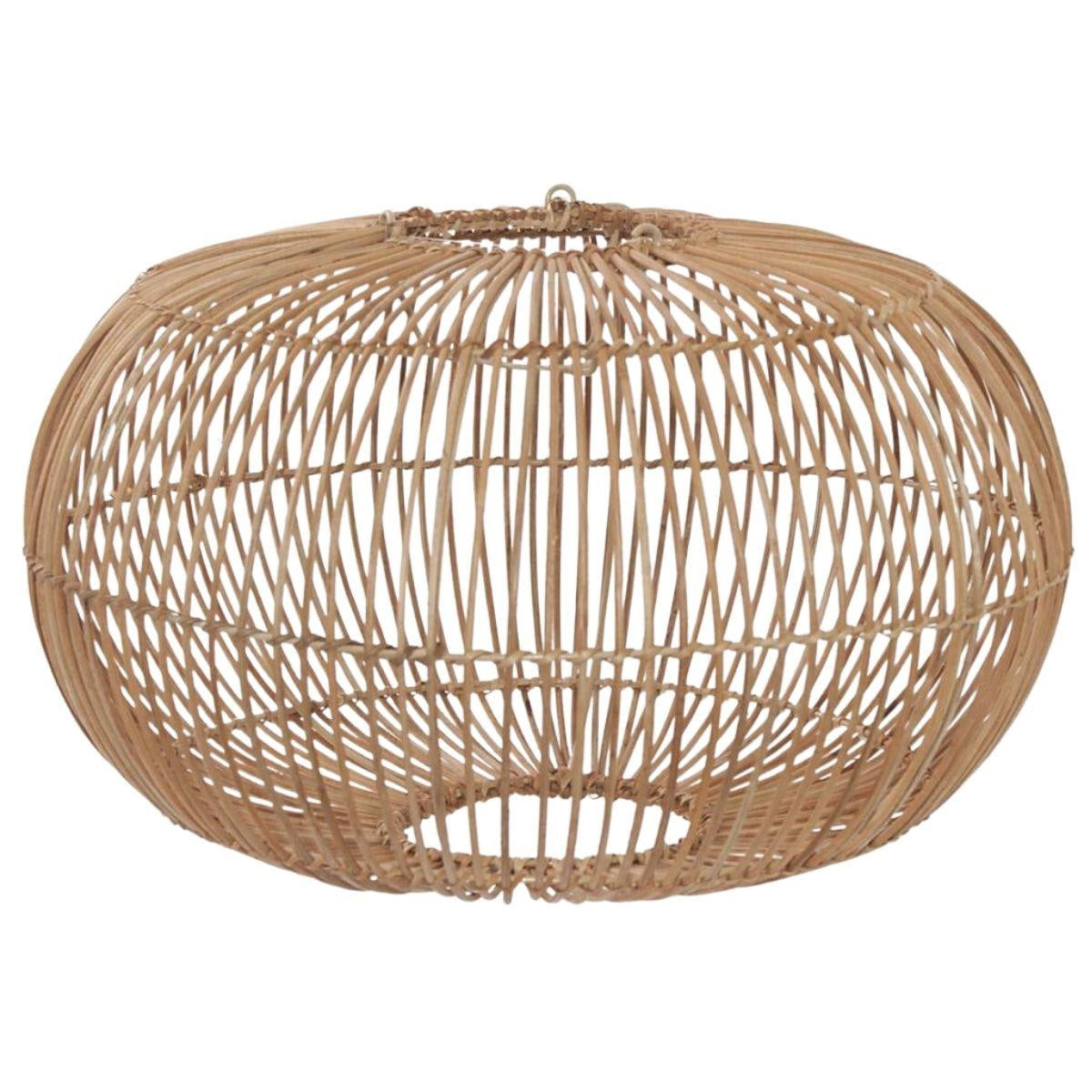 Paralume in rattan, Ø47H26 cm