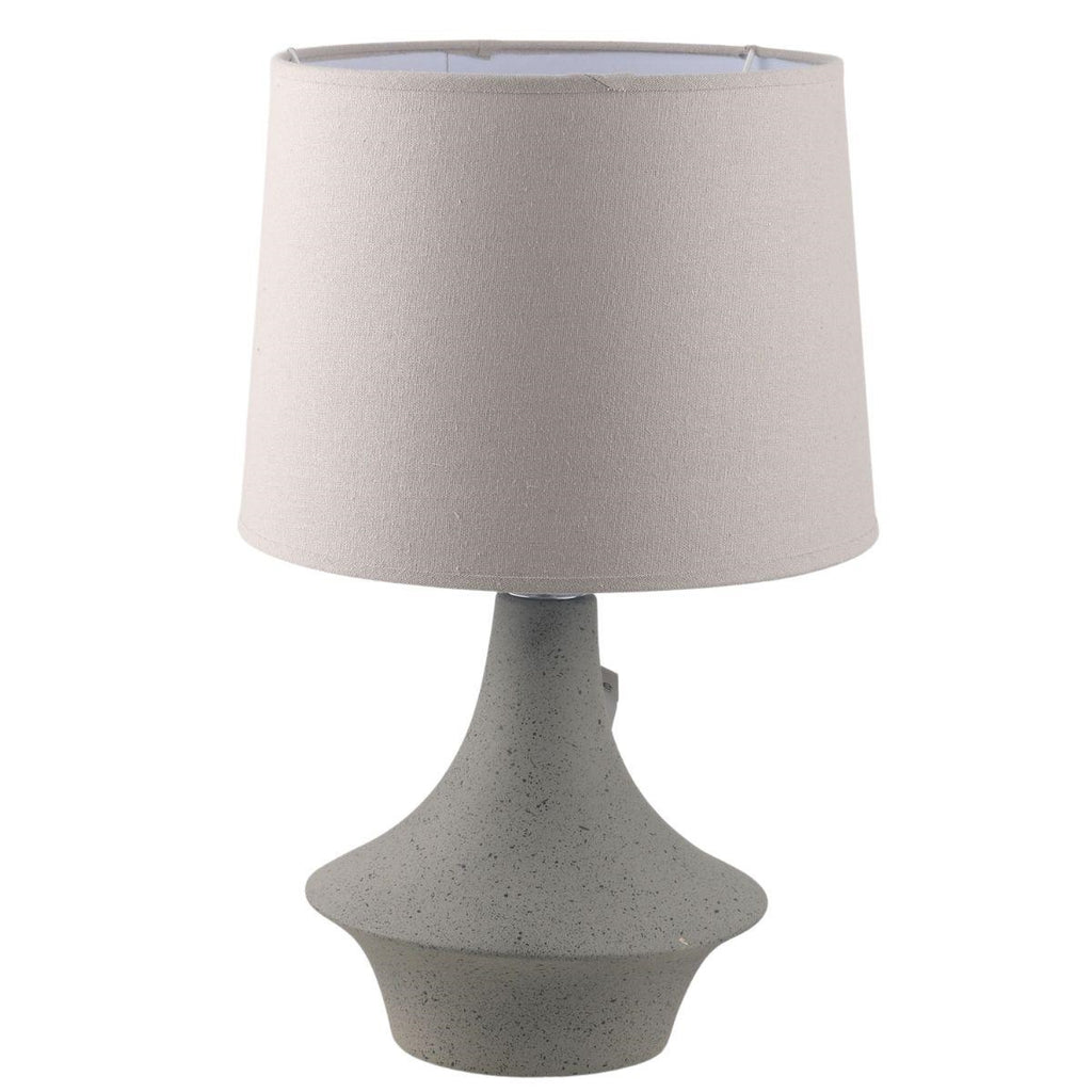 Lampada in ceramica sagomata grigia, 30H50 cm