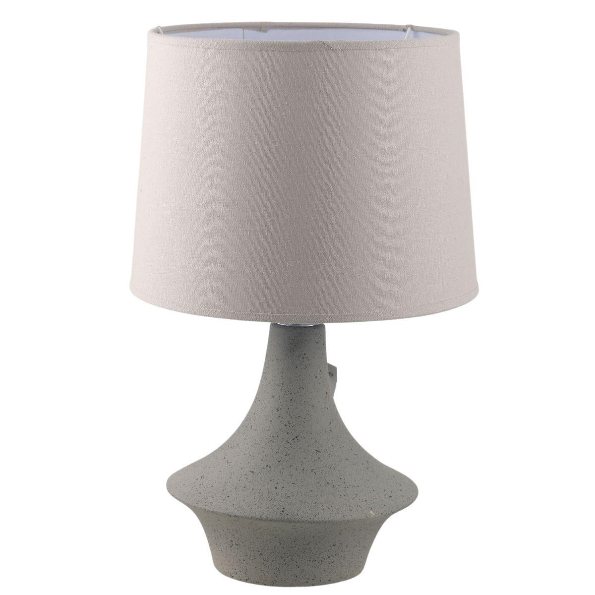 Lampada in ceramica sagomata grigia, 30H50 cm