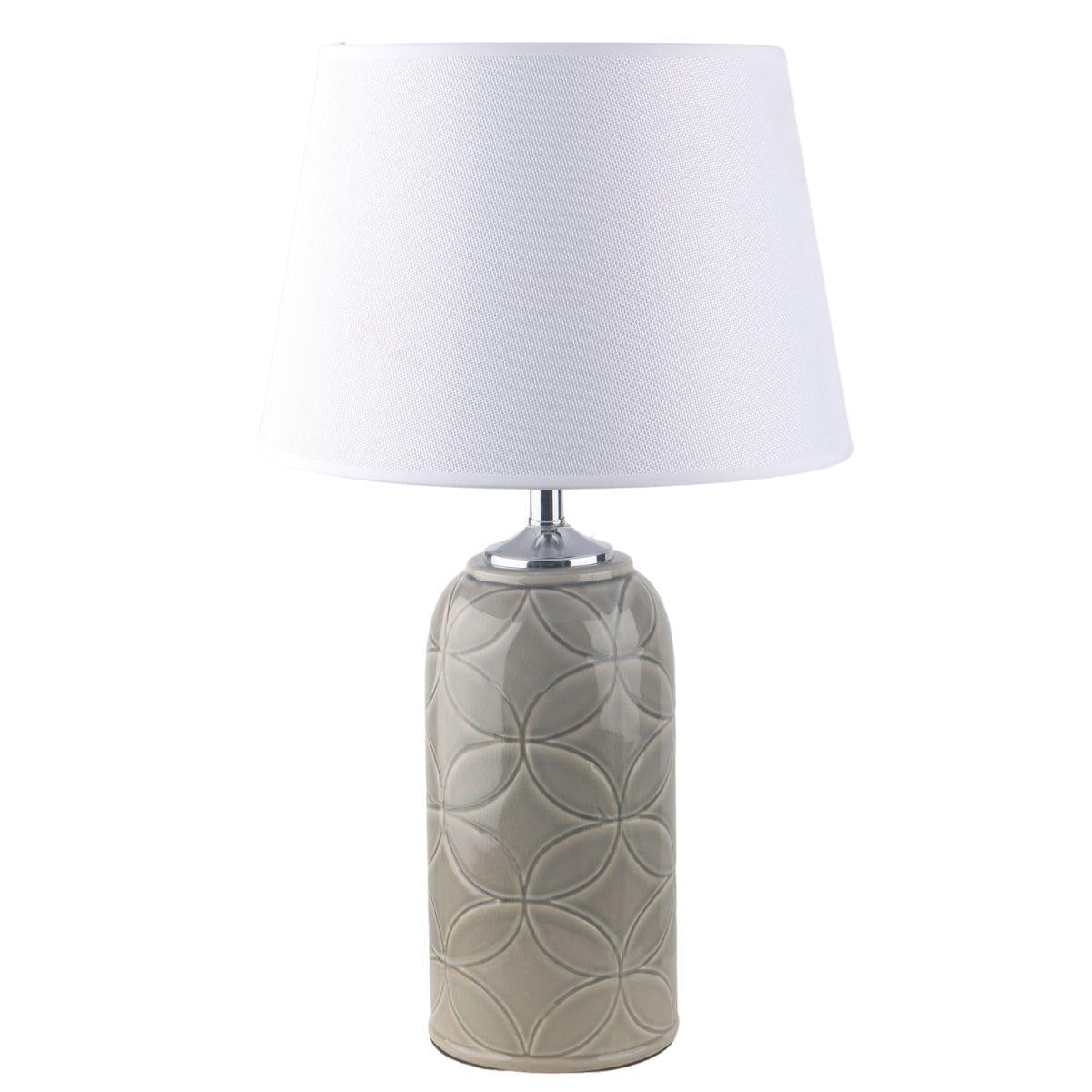 Lampada in ceramica grigia, 33H58 cm