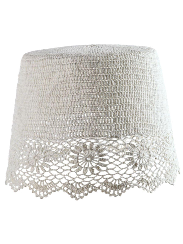 Lampadario in cotone bianco, Ø40X30 cm