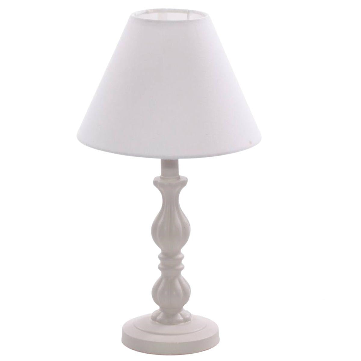 Lampada da tavolo in MDF color tortora, Ø22H41 cm