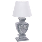 Lampada in mdf grigio, 15X11H40 cm