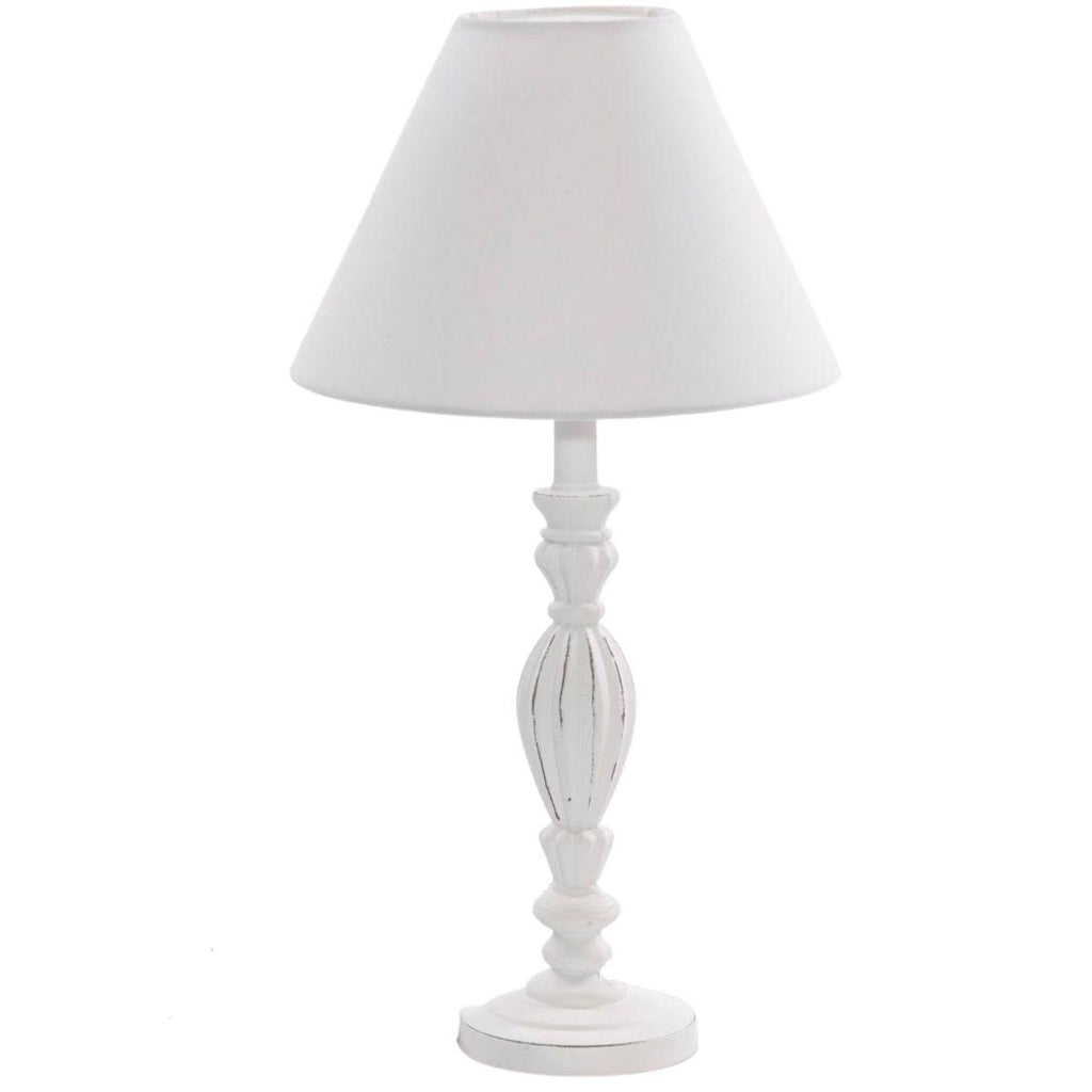 Lampada bianca in mdf, Ø27H52 cm