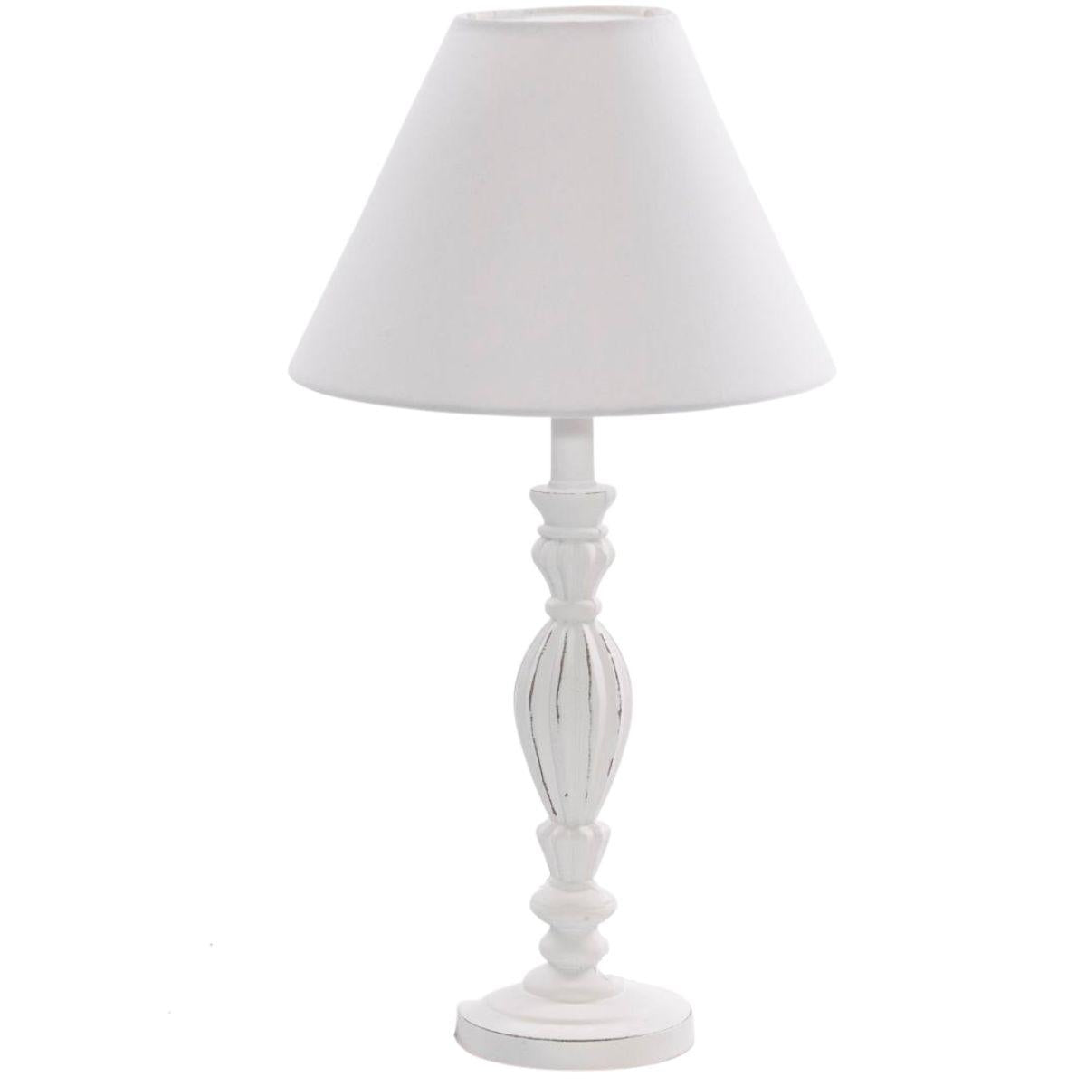 Lampada bianca in mdf, Ø27H52 cm