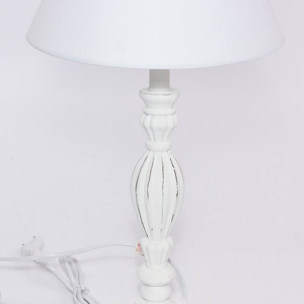Lampada bianca in mdf, Ø27H52 cm