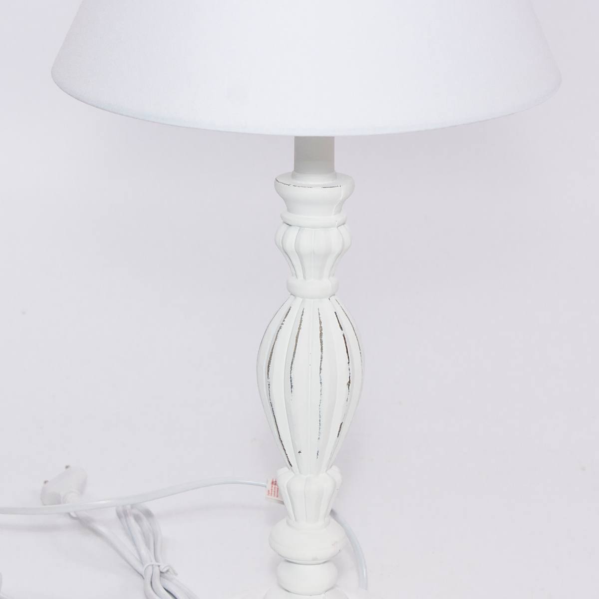 Lampada bianca in mdf, Ø27H52 cm