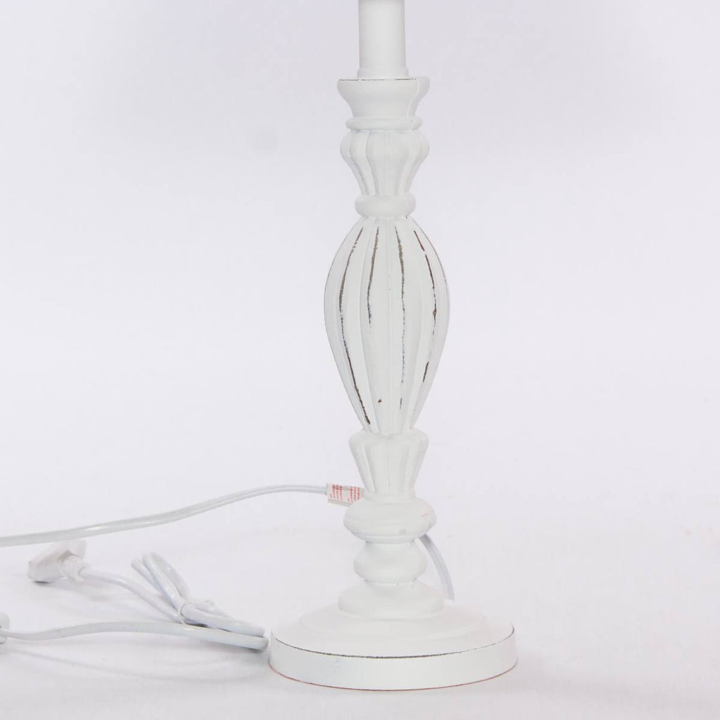Lampada bianca in mdf, Ø27H52 cm