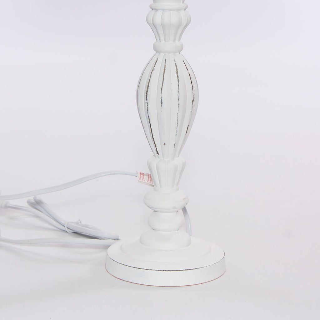 Lampada bianca in mdf, Ø27H52 cm