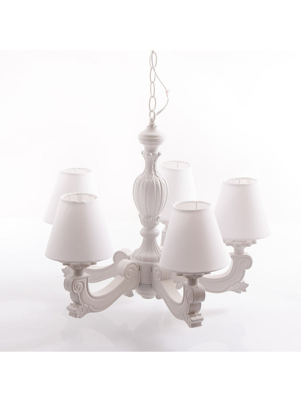 Lampadario a cinque bracci tortora, Ø46H95 cm