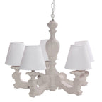 Lampadario a cinque bracci bianco, Ø46H98 cm
