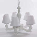Lampadario a cinque bracci bianco, Ø46H98 cm