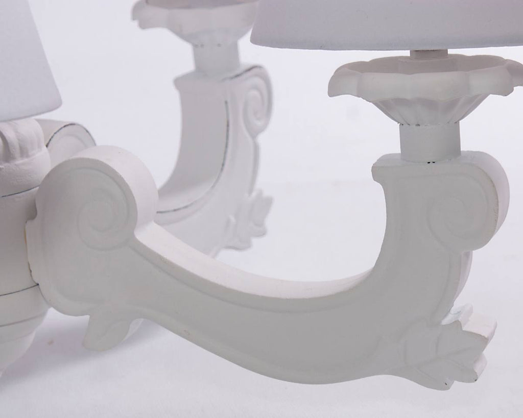 Lampadario a cinque bracci bianco, Ø46H98 cm