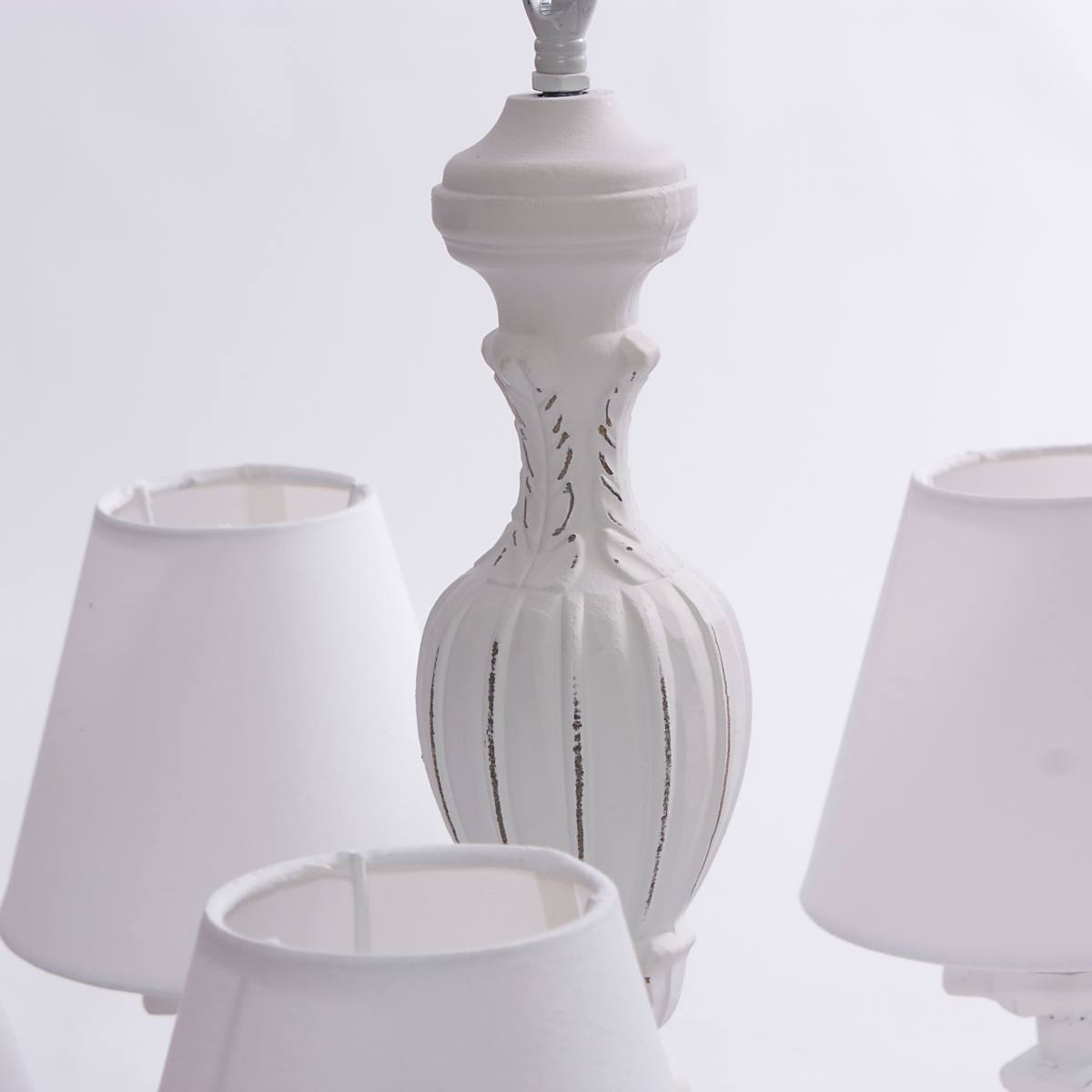 Lampadario a cinque bracci bianco, Ø46H98 cm