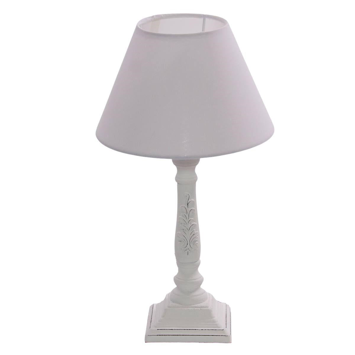 Lampada bianca in mdf, Ø20H28 cm