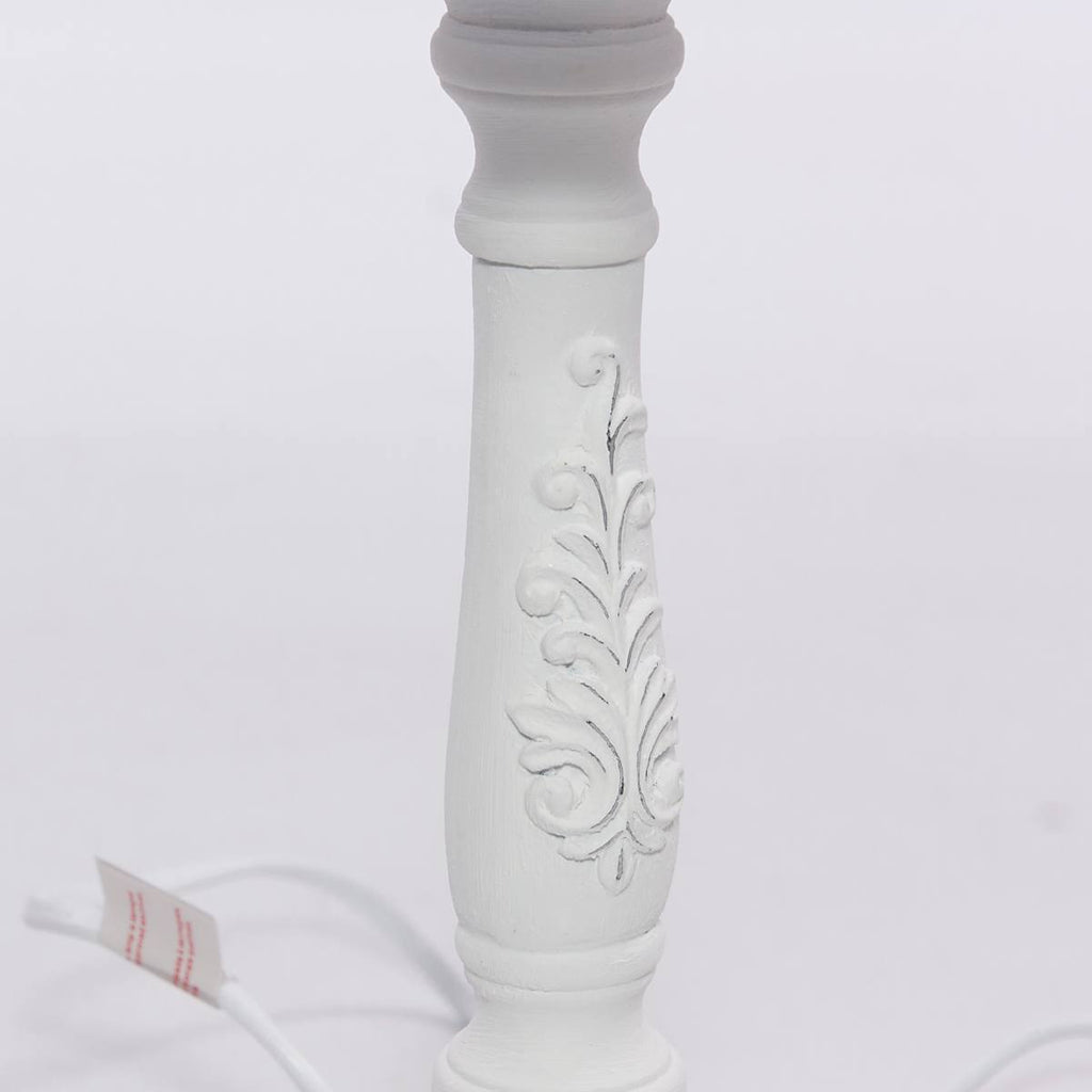 Lampada bianca in mdf, Ø20H28 cm