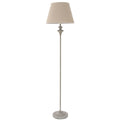 Lampada da terra con paralume in tessuto