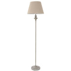 Lampada da terra con paralume in tessuto