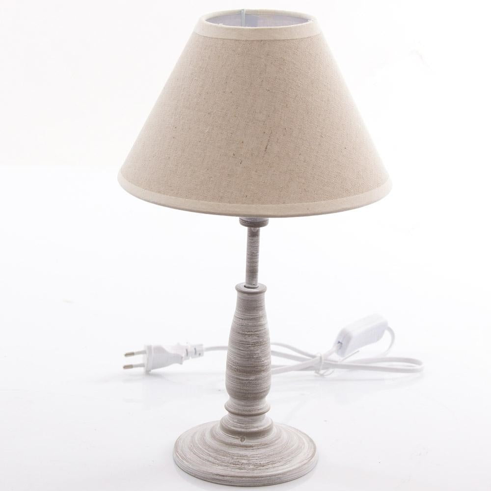 Lampada da tavolo grigio ed ecru, 20H33 cm (kit da 3)