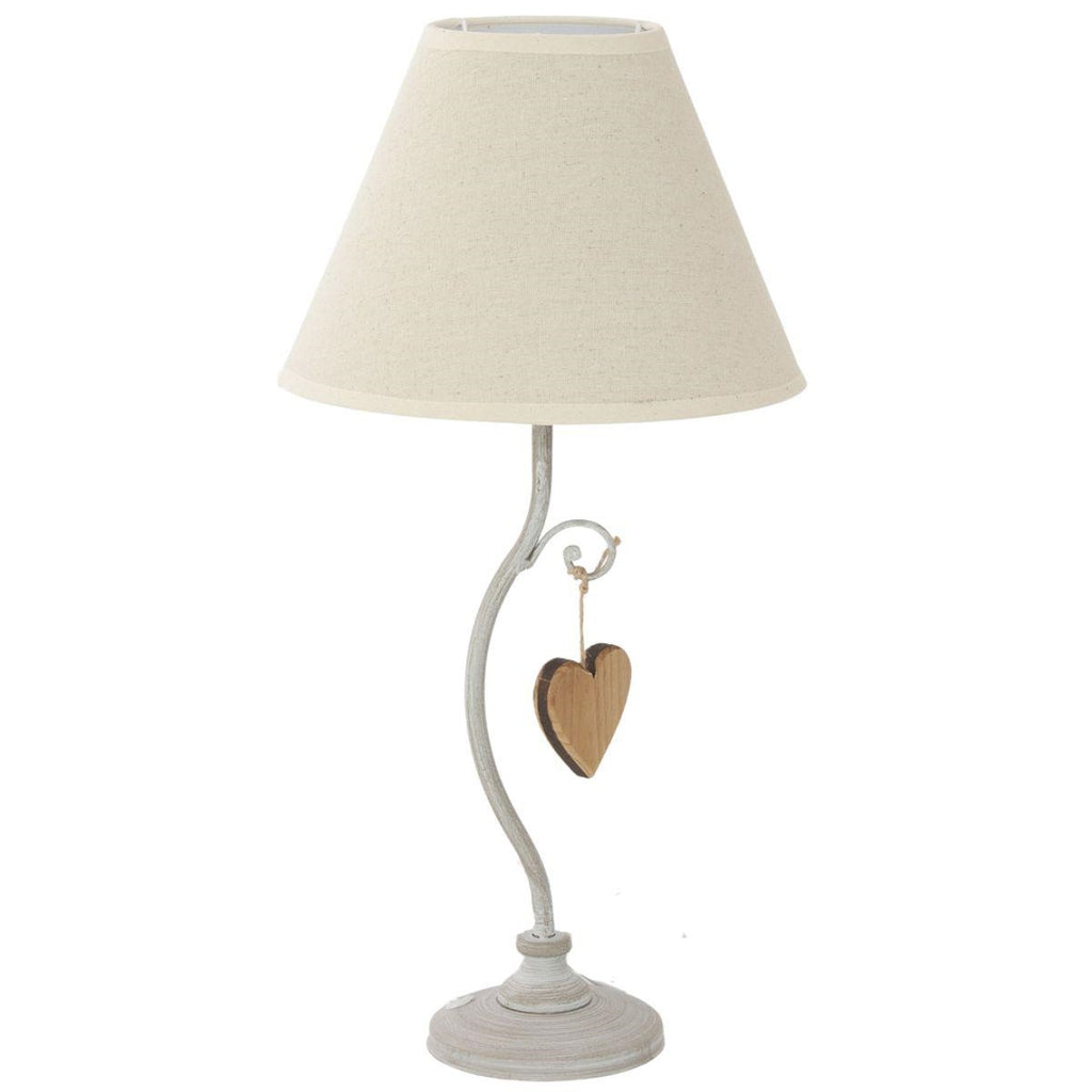 Lampada da tavolo con decoro a cuore, 20H46 cm