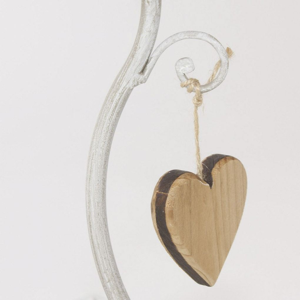 Lampada da tavolo con decoro a cuore, 20H46 cm