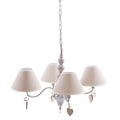 Lampadario a quattro bracci con decorazione cuore, Ø47 cm