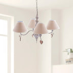 Lampadario a quattro bracci con decorazione cuore, Ø47 cm