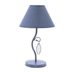 Lampada in metallo grigio con cupola in tessuto, Ø20H33 cm (kit da 3)