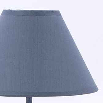 Lampada in metallo grigio con cupola in tessuto, Ø20H33 cm (kit da 3)