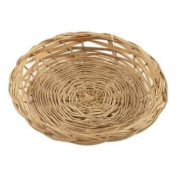 Vassoietto piatto in bambù, Ø13 cm (kit da 10)