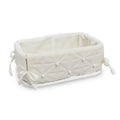 Cestino bamboo bia fodera bianca cm 28x15x10h