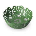 Cesto per il pane a foglia verde, Ø20H7 cm (kit da 3)