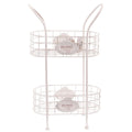 Scaffale in metallo bianco, 35x21H62 cm