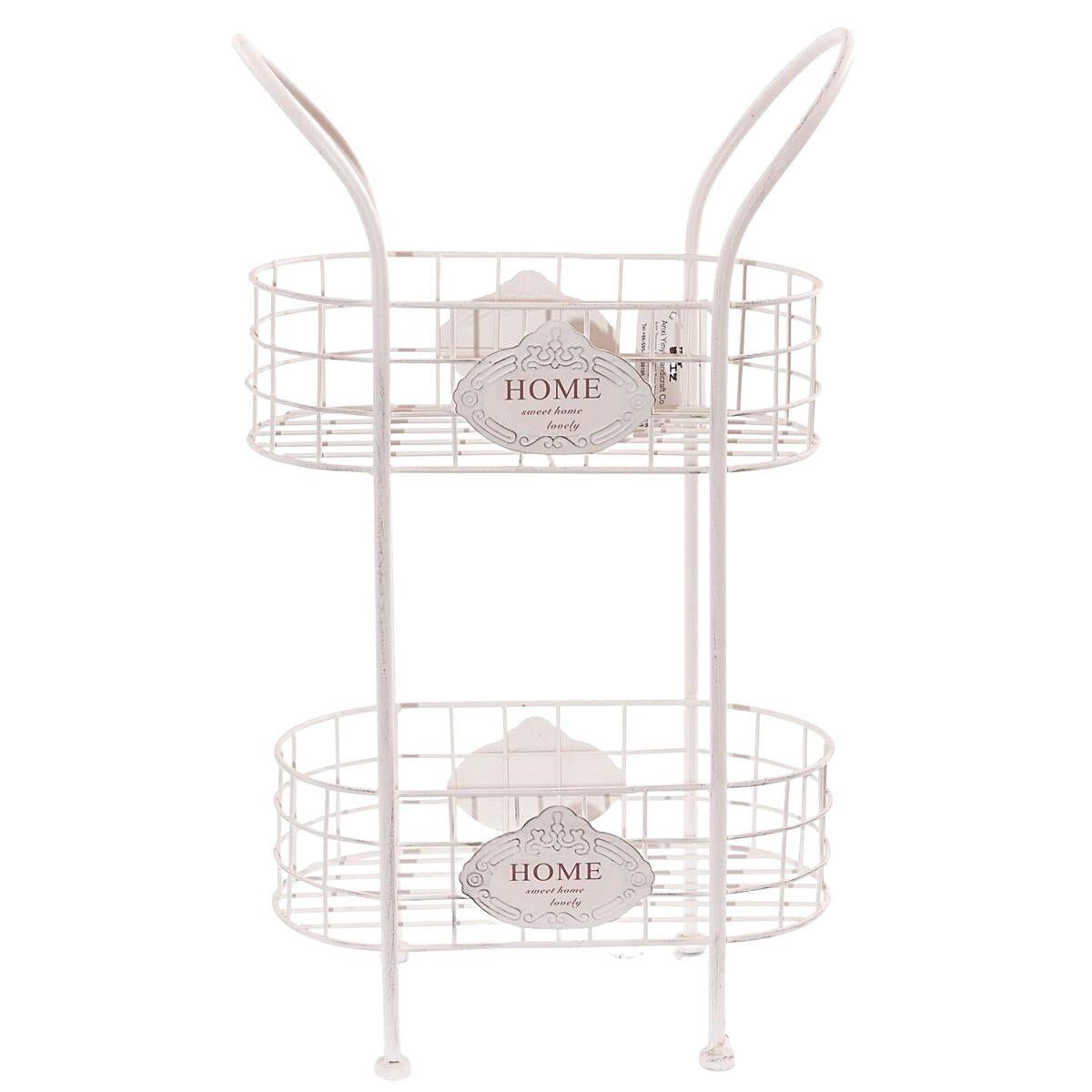 Scaffale in metallo bianco, 35x21H62 cm