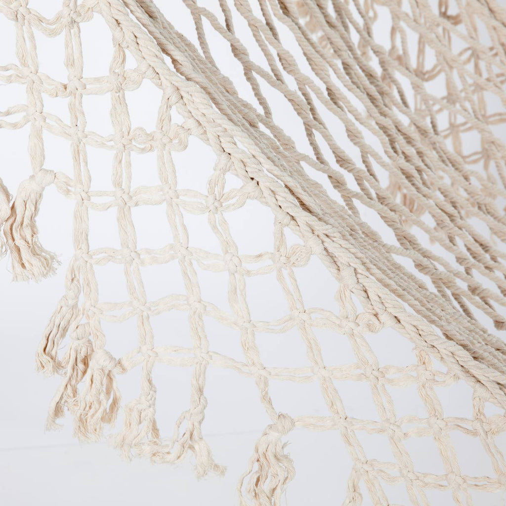 Amaca a rete in cotone con frange, 100x200 cm