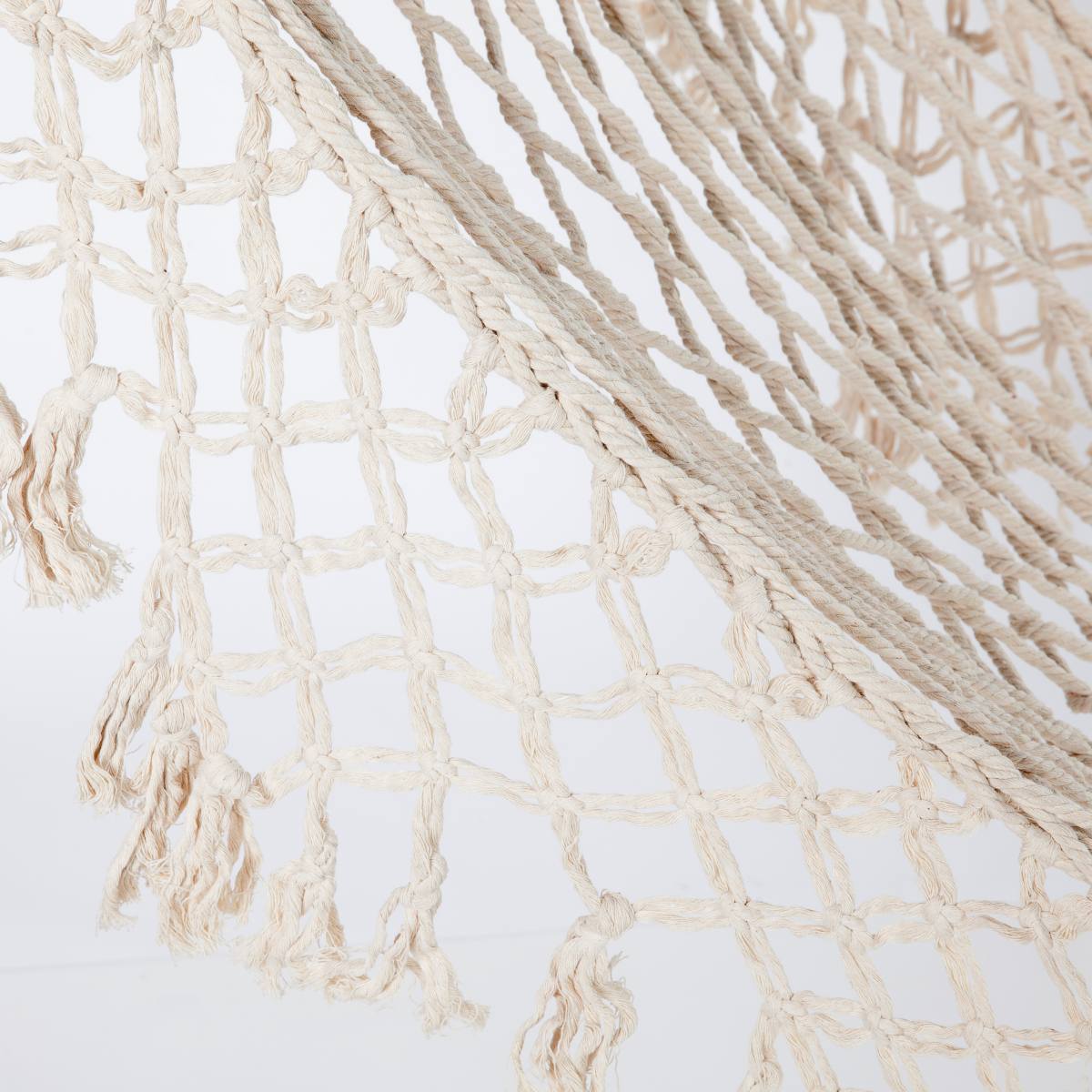 Amaca a rete in cotone con frange, 100x200 cm