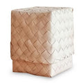 Scatolina quadrata mini in buri, 6x6H6 cm (kit da 10)