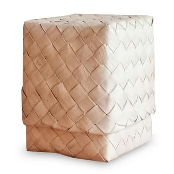 Scatolina quadrata mini in buri, 6x6H6 cm (kit da 10)