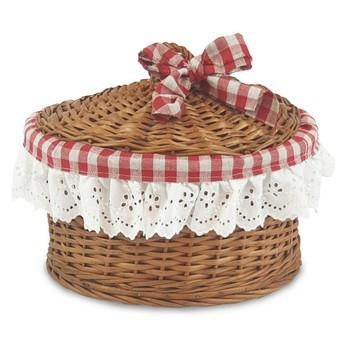 Scatola rotonda collezione Caldo Vichy