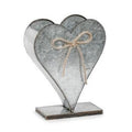 Portavaso a cuore in ferro grezzo (kit da 3)