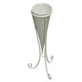 Cono porta vaso ferro bianco, Øm,16x44 cm