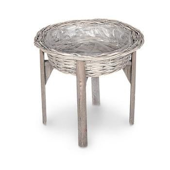 Porta vaso rialzato vimini d40h36 (cesto h10)