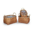 Portavaso ovale intrecciato, set di 3, 34x25x17 cm