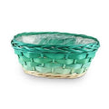 Portavaso in pioppo intrecciato sfumato verde, 30x20H13 cm (kit da 10)
